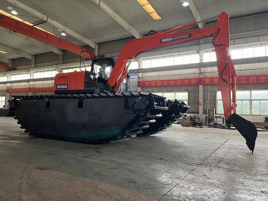 ΠΟΛΙΤΙΚΟ Αμφίβιο Εκσκαφέα HK150SD Με 0,25 έως 0,5 M3 Μηχανή Καθαρισμού Ποταμού Μακροπρόθεσμο Βουμ