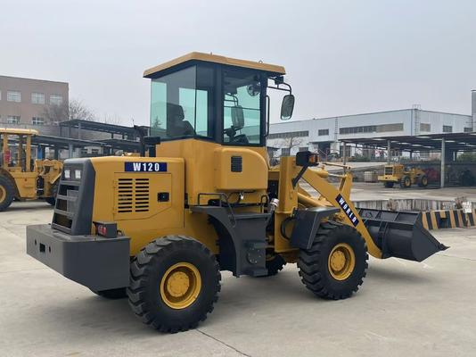 Μπροστινός φορτωτής W120 Βάρος λειτουργίας 2 τόνων για γεωργία λατομείο κάδος 0,6 m3 0,8 m3