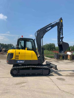 Μίνι Backhoe εκσκαφέων αντιολισθητικών αλυσίδων κάδος 0,2 Cbm ίσος στη KOMATSU PC60