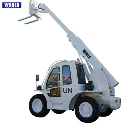 Τροφοδοτημένο μηχανή Telehandler με τους ελέγχους πηδαλίων