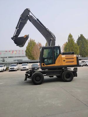Μίνι Log Grapple Wheel Backhoe Excavator 0,6cbm έως 0,8cbm Για Δημοτική Μηχανική