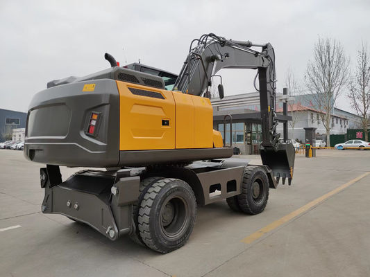 Μίνι Log Grapple Wheel Backhoe Excavator 0,6cbm έως 0,8cbm Για Δημοτική Μηχανική