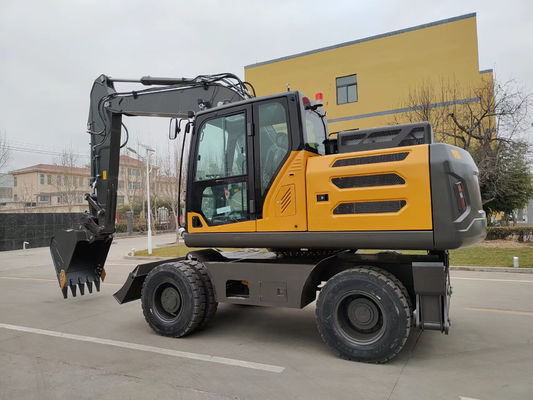 Μίνι Log Grapple Wheel Backhoe Excavator 0,6cbm έως 0,8cbm Για Δημοτική Μηχανική