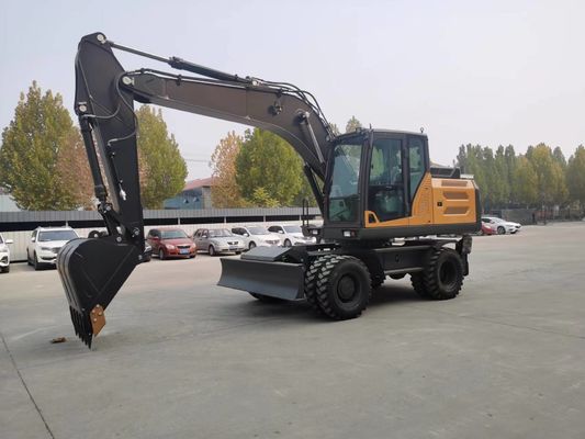 Μίνι Log Grapple Wheel Backhoe Excavator 0,6cbm έως 0,8cbm Για Δημοτική Μηχανική