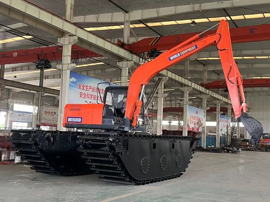 ΠΟΛΙΤΙΚΟ Αμφίβιο Εκσκαφέα HK150SD Με 0,25 έως 0,5 M3 Μηχανή Καθαρισμού Ποταμού Μακροπρόθεσμο Βουμ